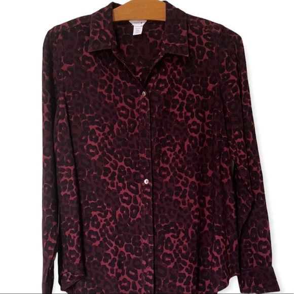 intro. Tops - Intro PM Long Sleeve Leopard Print Blouse